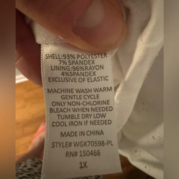 NWT Stitch Fix MARKET & SPRUCE white eyelet smocked back soft stretch dress 1X - Picture 9 of 9